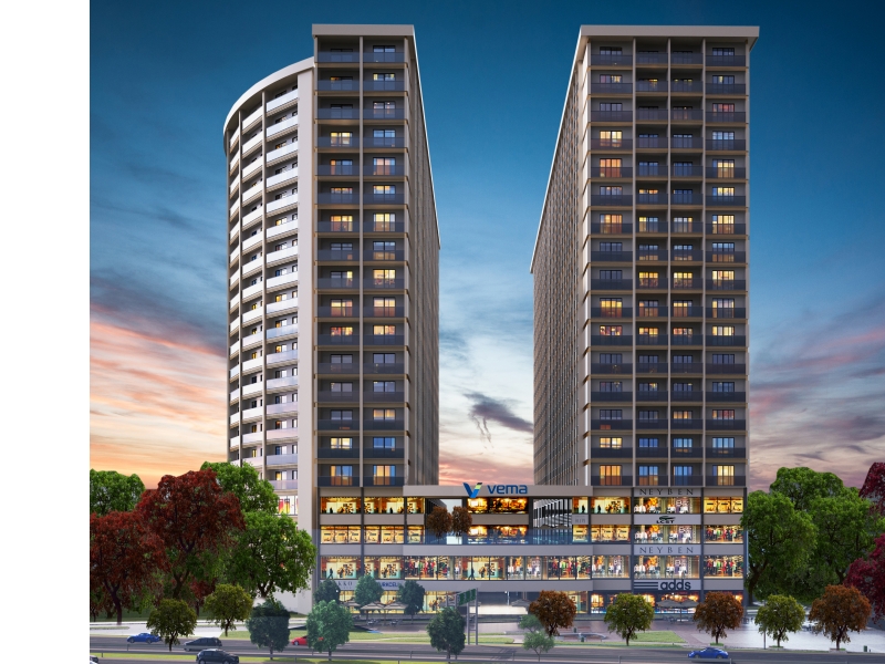 Tuzla Deniz manzaralı 2+1 satılık residence