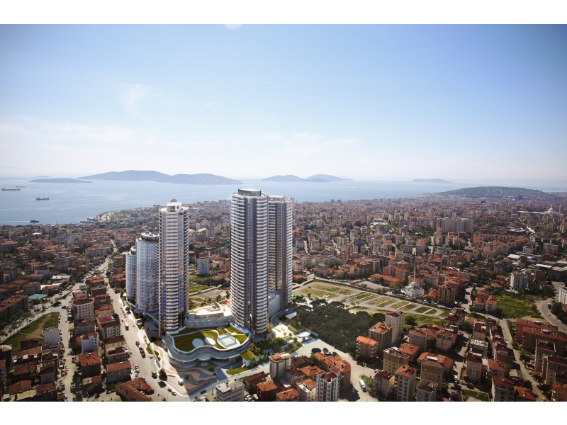 Deniz Manzaralı Yeni Projesi 3+1 dubleks satılık residence İstanbul  Kartal Anadolu Yakası 